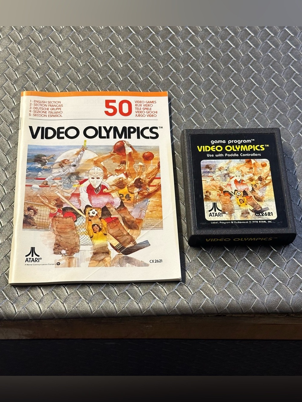 Video Olympics Cartridge and Manual. Atari 2600
